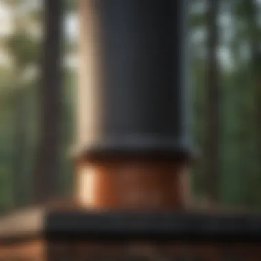 Close-up of a chimney flue being cleaned