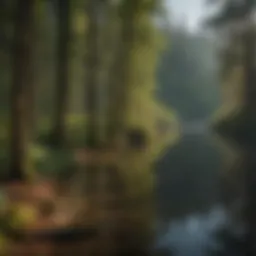 Serene view of Lake Quinault surrounded by lush forests
