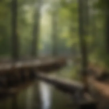 Natural Beauty of Lake George and Log Jamming A serene view of Lake George showcasing natural beauty disrupted by log jamming
