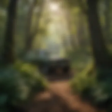 A thriving underbrush teeming with various plant life.