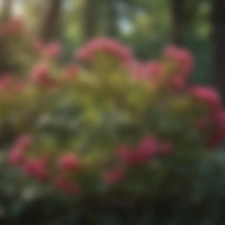 Close-up view of a flowering Midwest shrub showcasing vibrant blooms