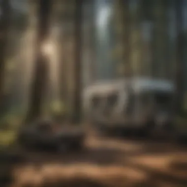 RV Enthusiasts in Nature RV enthusiasts engaging in responsible outdoor activities