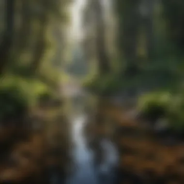 Serene View of Miller Creek A serene view of Miller Creek surrounded by lush greenery