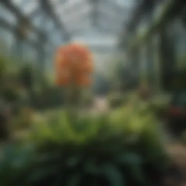 A vibrant collection of diverse plant species thriving in the Mt. Hood Greenhouse