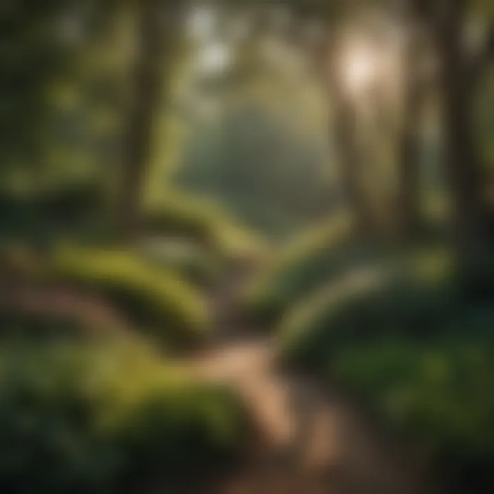 Illustration of sustainable landscaping practices incorporating native plants