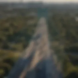 View of the Ambassador Bridge connecting Canada and Detroit