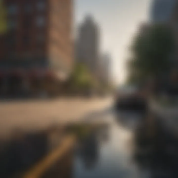 A traveler exploring Detroit's vibrant cityscape