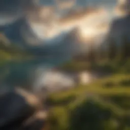 Stunning view of Glacier National Park's rugged mountains
