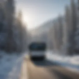 Scenic view of Snowbowl during winter