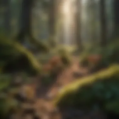Scenic Landscape Ideal for Foraging A scenic view of a New England landscape, perfect for mushroom foraging.