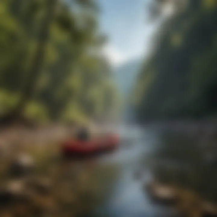 Diverse flora and fauna along the banks of the Ocoee River