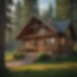 Cozy cabin surrounded by trees in Ennis
