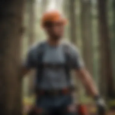 Climber demonstrating proper harness use