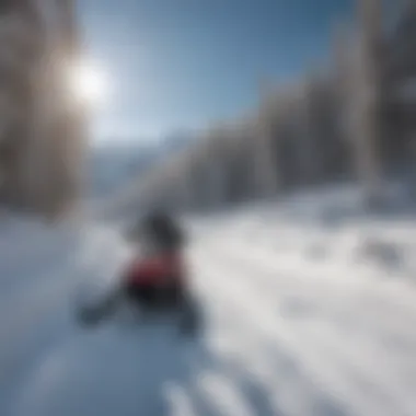 A breathtaking view of snow-covered mountains in Brian Head, Utah