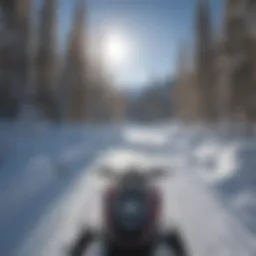 A breathtaking view of snow-covered trails in Grand Lake, Colorado.