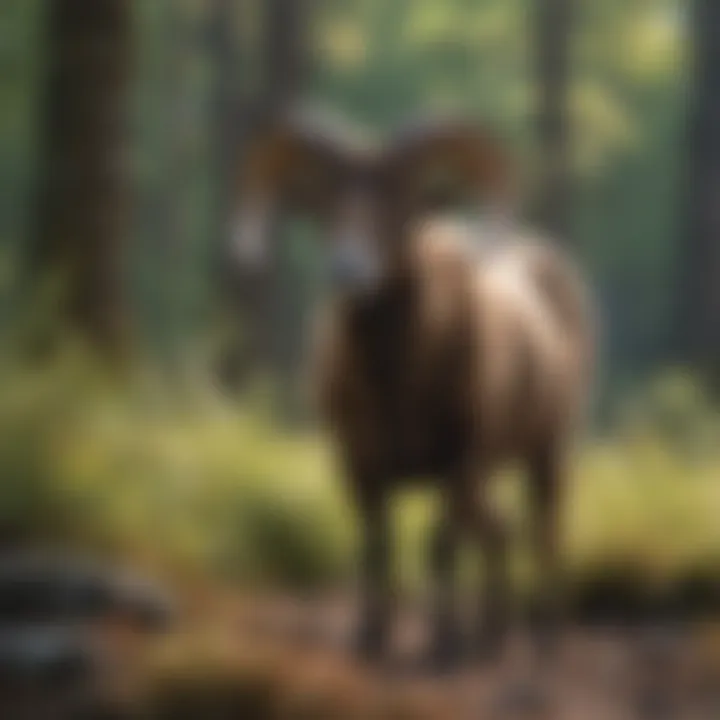 A close-up view of the South Fork Ram in its natural habitat