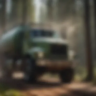 Innovative Spraying Technology Close-up of advanced spraying technology mounted on a truck