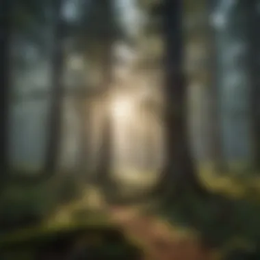 Tranquil forest scene capturing the essence of nature's healing power