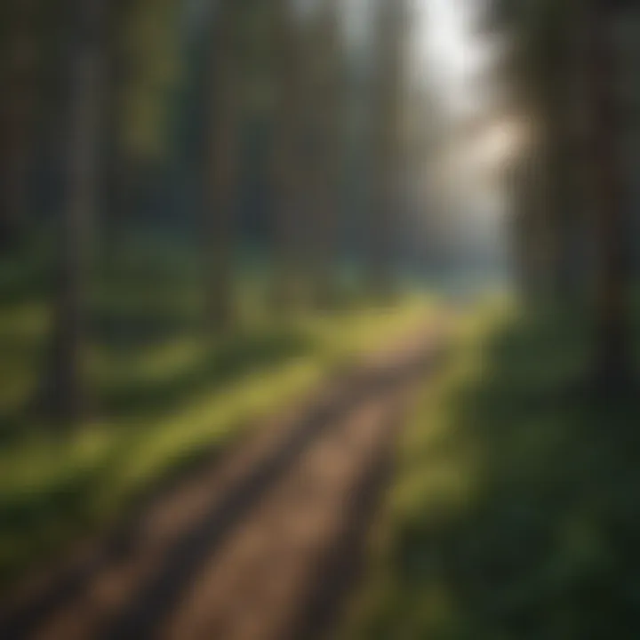 Challenges faced by the forestry sector illustrated with a panoramic view of the landscape.