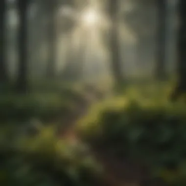 Balsam Forest Ecosystem A serene balsam forest landscape highlighting the ecological setting of the plant