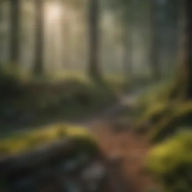 Woodland Ecosystem and Biodiversity A serene woodland ecosystem showcasing biodiversity and ecological balance