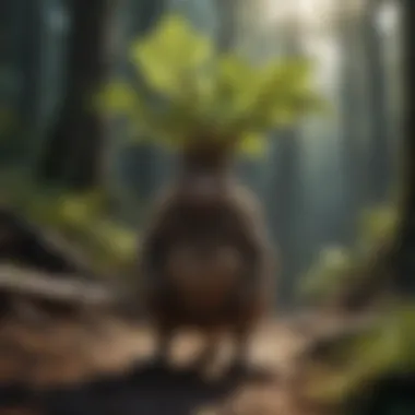 An artistic representation of mandrake in folklore and mythology