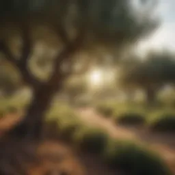 Diverse olive shrub ecosystem