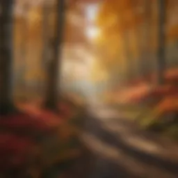 Vibrant autumn foliage showcasing a range of colors.