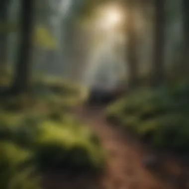 Sustainable Practices in Woodland Management A serene woodland scene highlighting sustainable practices