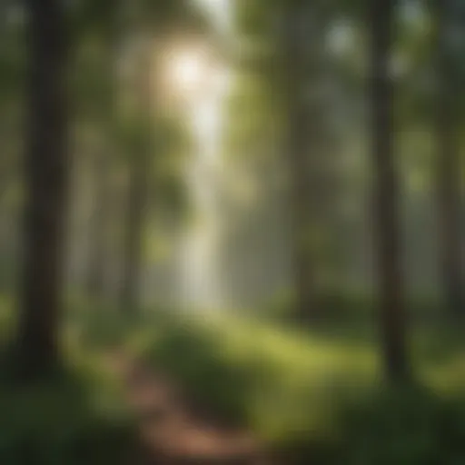 A lush, green forest area in Rifle, Colorado showcasing healthy trees