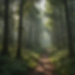 Lush canopy of Turkey Creek Forest showcasing diverse tree species