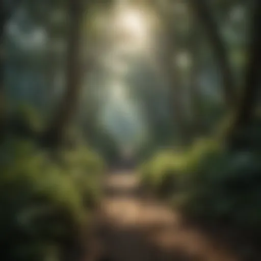 Scenic view of the Tuxachanie Trail surrounded by lush greenery