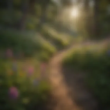 Wildflowers blooming along the hiking path