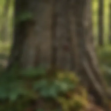 Woodland Settings and Tree Diversity Diverse tree species in a woodland setting, showcasing preferred habitats for boxelder bugs