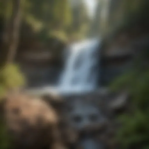 Majestic view of Douglas Falls cascading down the rocks