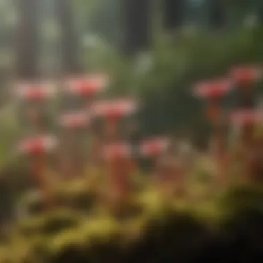 A diverse array of Drosera species in a natural habitat