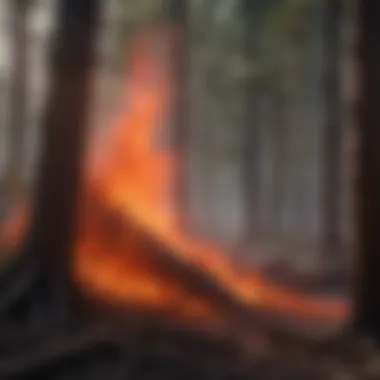 A detailed view of fire retardant materials used in forestry applications.