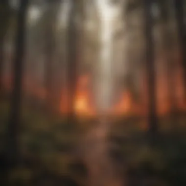 Fire Retardants in Forest Management A forest landscape demonstrating the implementation of fire retardant technologies.