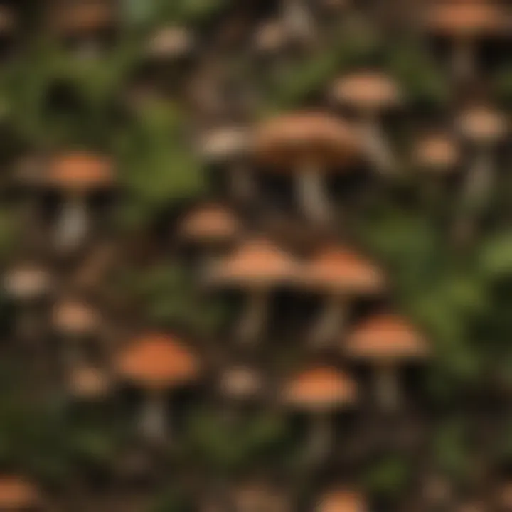 Types of fungal inoculants displayed on a wooden surface