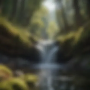 Hydrology of Gap Springs Close-up view of water emerging from a gap spring, illustrating its hydrological function.