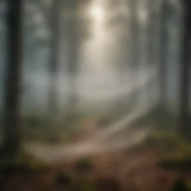 Mist Nets in Their Natural Habitat Field setup of mist nets in a forest environment