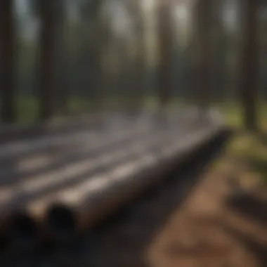 Materials used in constructing a pipe corral, showcasing quality and durability