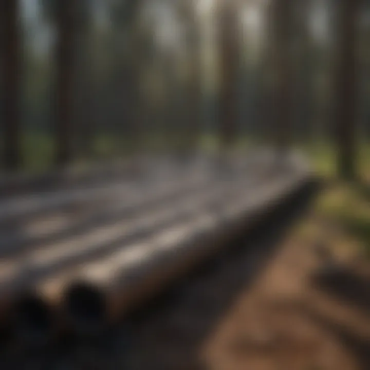 Materials used in constructing a pipe corral, showcasing quality and durability