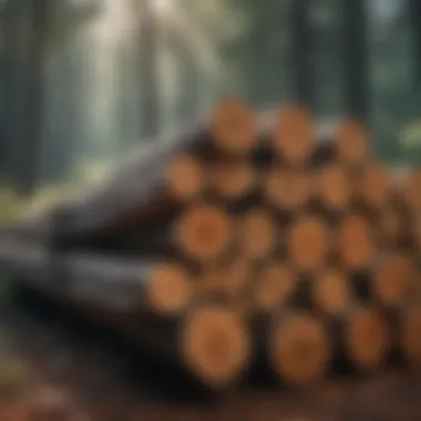 Environmental Benefits of Pressure Treated Logs An infographic illustrating the environmental benefits of using pressure treated logs in sustainable forestry.