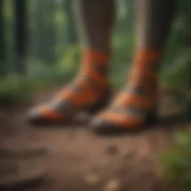 Different types of snake protection socks in various environments