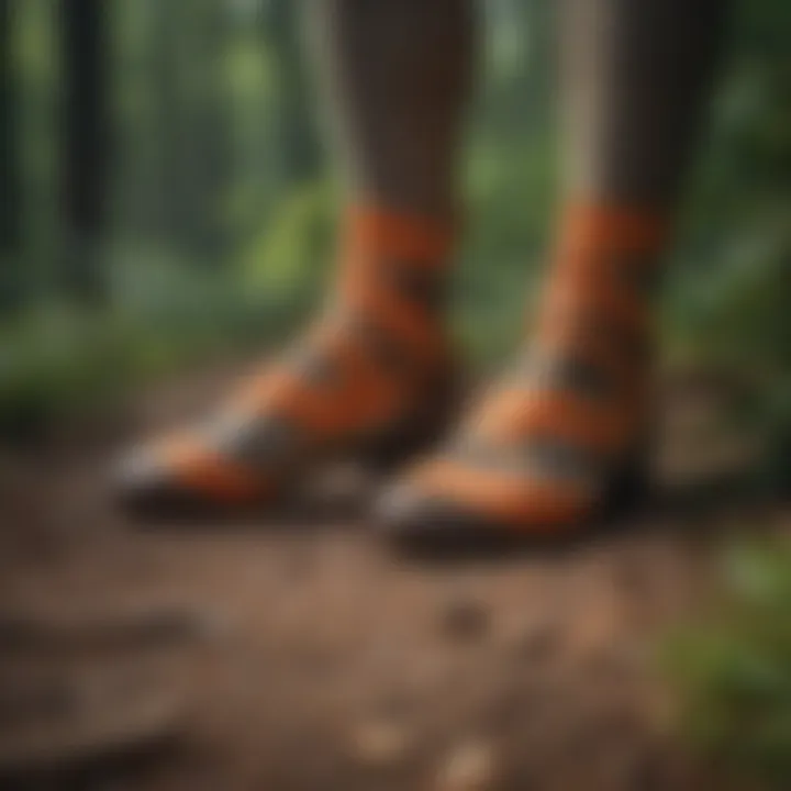 Different types of snake protection socks in various environments