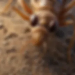 Close-up view of termite anatomy detailing its physical structure