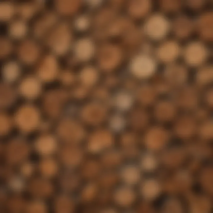 A close-up of different types of wood showcasing texture and grain