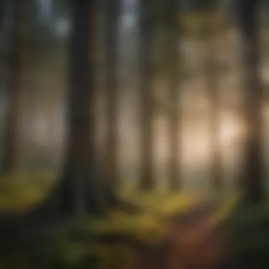 Cedar Forest Landscape A scenic view of a cedar forest, highlighting its natural beauty
