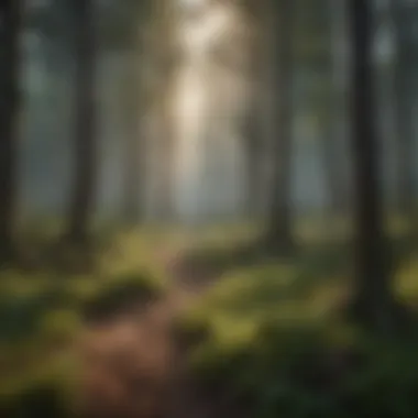 Forest Conservation and Ecosystem A serene forest landscape promoting conservation efforts